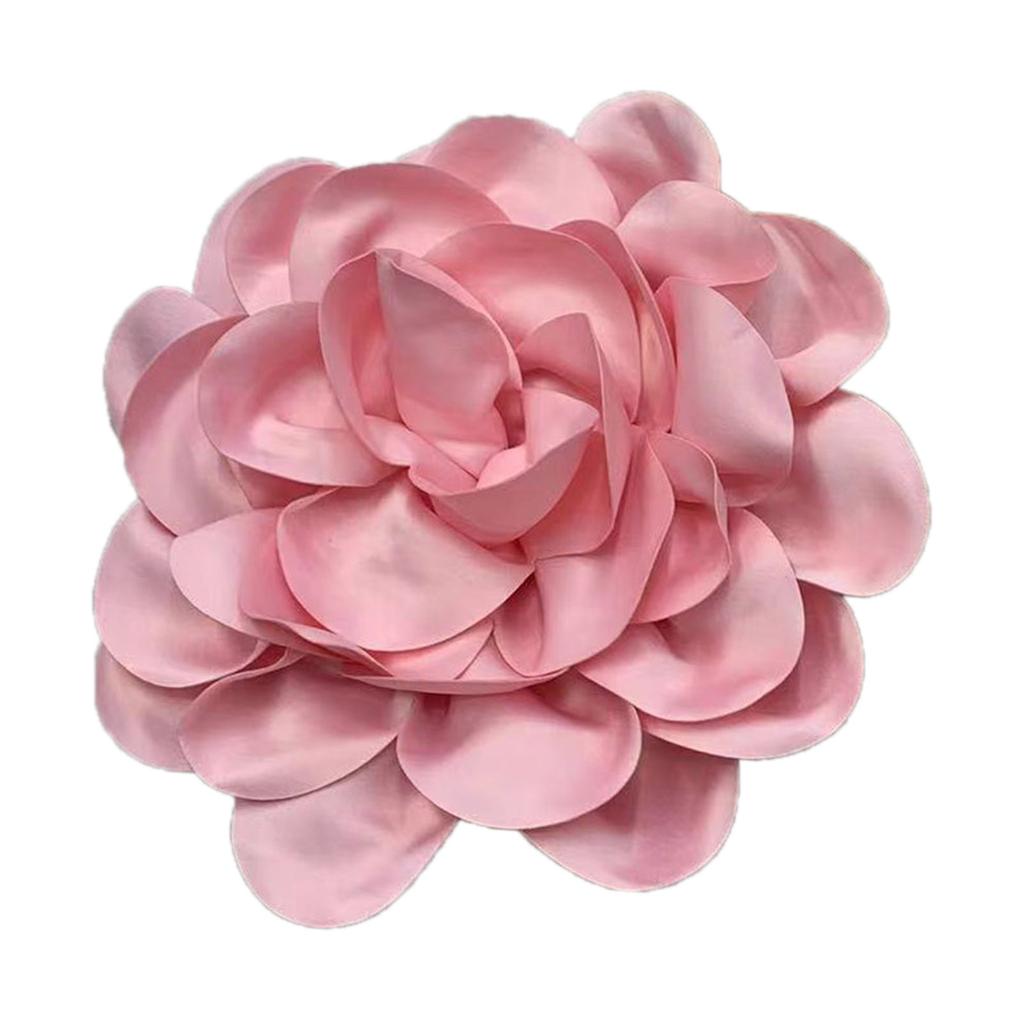 Elegant 24cm Handmade Lapel Pin Beautiful Satin Flower Lapel Pin Delicate Brooch Jewelry for Work and Business