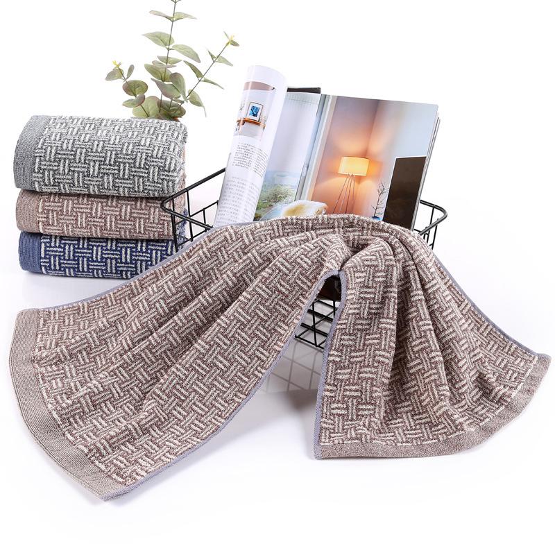 34x75cm High Quality Cotton Jacquard Weave Pattern Men Washcloth Travel Hotel Motel Portable Towel Sports Gym Swimming Man Gift