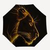 1pc Lion Head Automatic Folding Umbrella Durable Iron Frame,All Seasons Home Travel Outdoor Multifunctional Umbrella Yy251115074