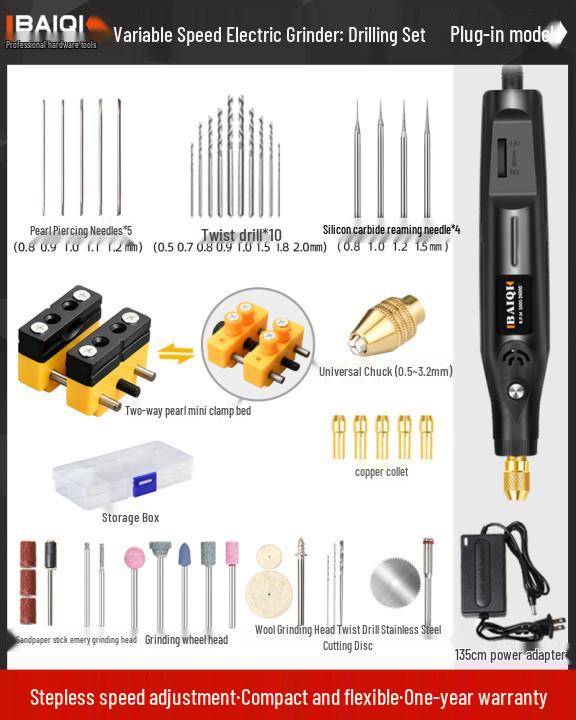 Mini Handheld Electric Grinder for Jade & Wood Carving, Cutting, and Polishing