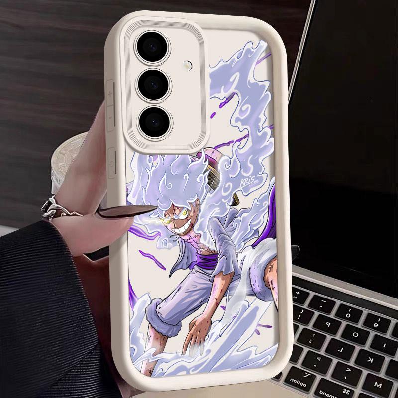 One P-Piece Sun God Nika Luffy Phone Case For Samsung S26 S25 S24 S23 S21 S20 Ultra For Galaxy S25 S24 FE S26 Plus Funda Cover