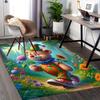 1pc Clown Bear Office Chair Mat - Anime Cartoon Design, Non-Slip Carpet for Home Decor, Suitable for All Seasons, Ideal as a Gift or for Gaming Rooms