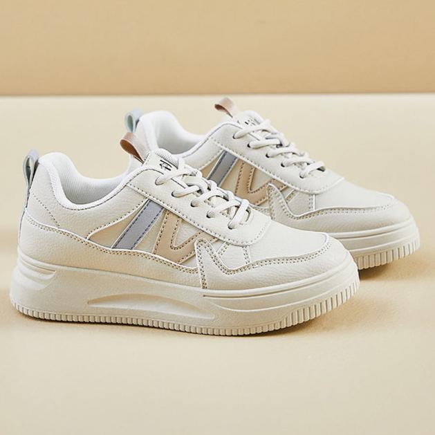 

Женские весенне-осенние дышащие белые туфли, балетки, одинарные туфли, универсальная повседневная спортивная обувь 40 бежевый