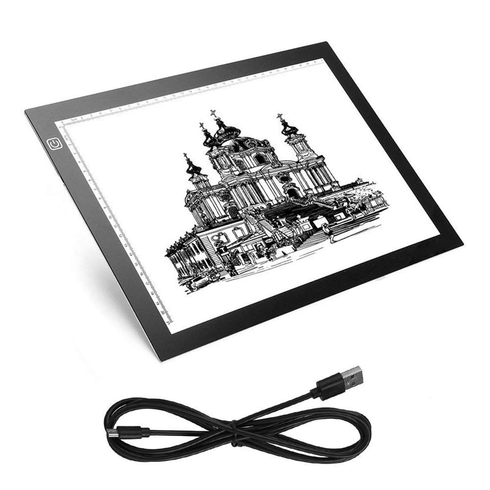 

Світловий планшет для малювання А4 Світло А4 високої яскравості плоский живлення від USB м який протягом гарантійного терміну таблиця, коробка, розмір, ультратонкий, шкала, 3 рівні регулювання яскравості, трасувальник,