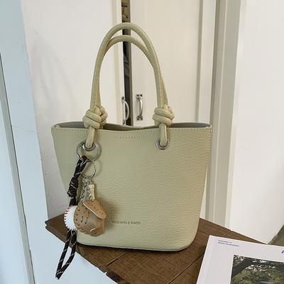 High-End Eimerbeutel mit Litschi-Muster, Handgehaltene Gemüsekorb-Tasche, Modische Umhänge-Crossbody-Tasche