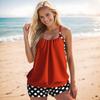 2025 Plus Size Polka Dot Tankini: European and American Women's Two-Piece Swimsuit