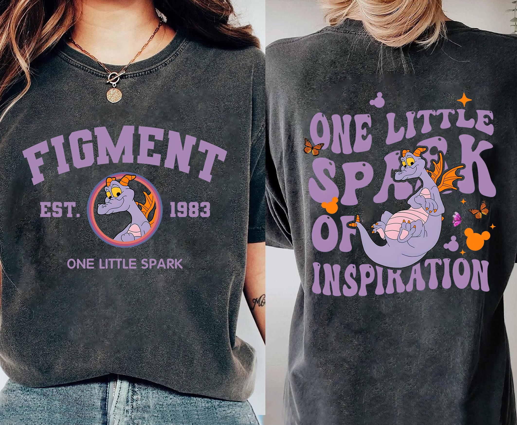 

Comfort Colors One Little Spark Shirt Purple Dragon Tee FigUnisext Epcot Shirt World Shirt FigUnisext Tee S