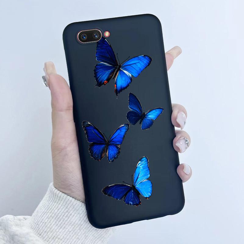 For OPPO A3S Phone Case OPPOA3S Butterfly Flower Girls Design Soft Silicone TPU Back Housing for OPPO A12E A5 AX5 A 3S Covers