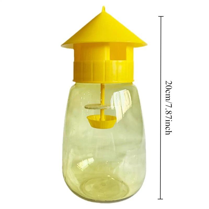 Clear Plastic Outdoor Insect Trap with Lid Fruit Fly Wasp Catcher Transparent Reusable Pest Control Tool for Home Garden Yard