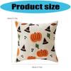 Sturdy Polyester Halloweens Throw Pillowcase With Closure Seasonal Embroidery Sofa Bedroom