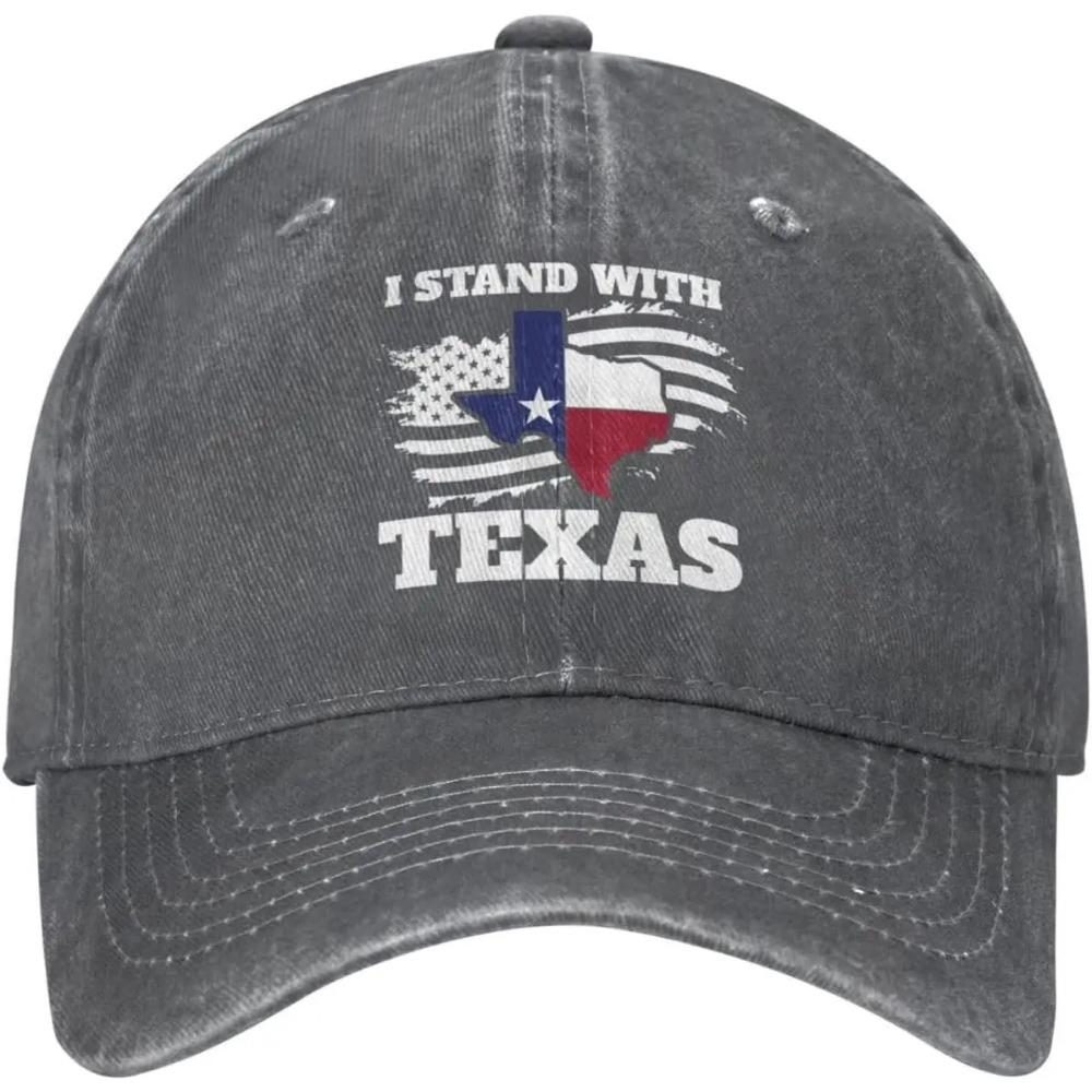 I Stand with Texas Flag USA State of Texas Hat for Women Baseball Hat Vintage Caps
