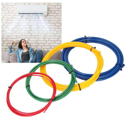 Reusable Manual Copper Pipe Bender with PE Plastic Elbow Strips, 4 Meters, 1/4", 3/8", 1/2", and 5/8", 4 Pieces