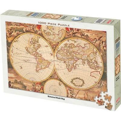 Historical World Map Jigsaw Puzzle TMX-100-108, Mixed Colors, 1000 Pieces Jigsaw Puzzle, Childrens Games, Educational Toys