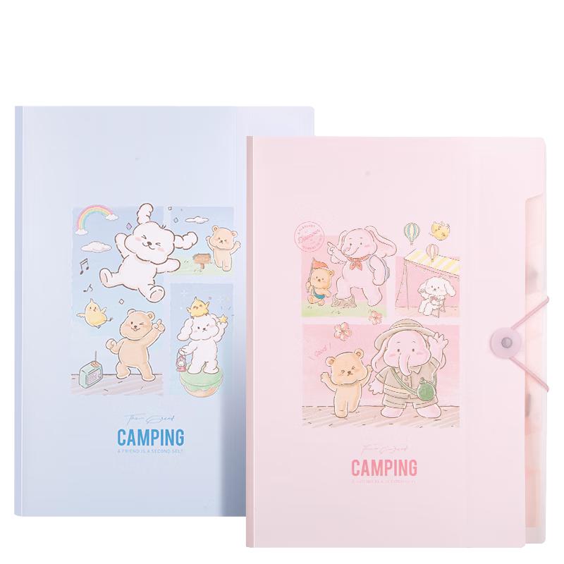 Deli A4 Portable 8-Pocket Expanding File Organizer