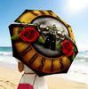 Guns N' Roses 8 Ribs 3Fold Black Glue Uv Protection Umbrella Sun Protection Rainproof Compact Folding Umbrella For Travel Daily Use C923903