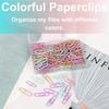 Macaron Colored Paper Clips 400 PCS Small Size Paper Clip 1.1 Inch (28mm) 2 Boxes of 200 PCS Each PaperClips Suitable for Office School Paperwork and