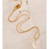 Eetit Waterproof Shell Zircon Moon Chic Necklace Pendant Stylish Unique PVD Plated Charm Delicate Korean Jewelry Wholesale