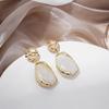 Silver Needle Three-Color Geometric Retro Earrings - Minimalist French Niche Style