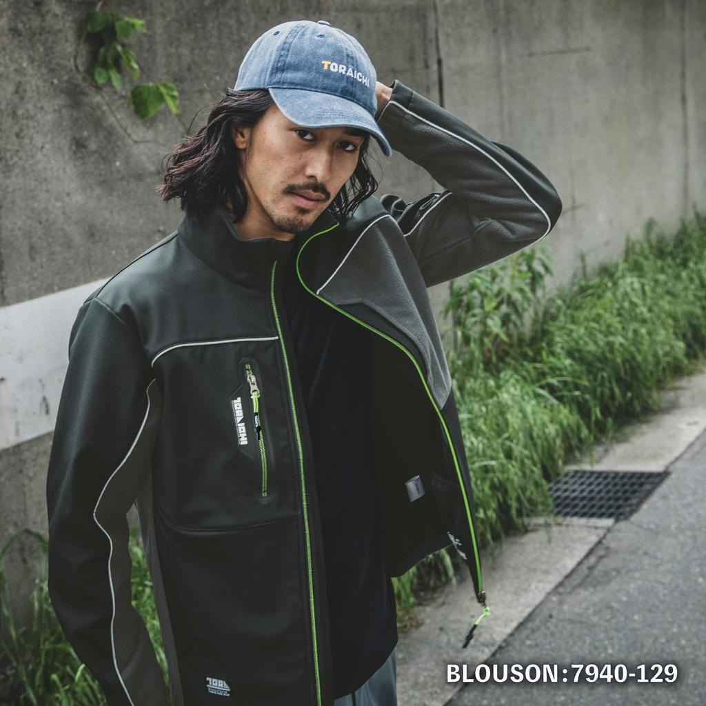 Toraichi Winter Blouson Stretch with Sticker Size 7940-129, Windproof, Warm, Outerwear, TORAICHI, Stylish, Pro-Uni [13. Black, L]
