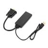 ABS Black VGA to HDMI Converter USB with Audio Switcher Adapter for Computer PC Laptop DVDBlack