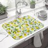 1Pcs Lemon Printed Rubber Drying Mat For Coffee Shop Kitchen Carpet Tableware Durable Diatom Mud Table Mat Pet Coffeeware Mat