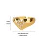 Fashion Design Sense Gold-plated Diamond Butterfly Love Open Copper Ring Women's Fashion Versatile Ring Hand Jewelry
