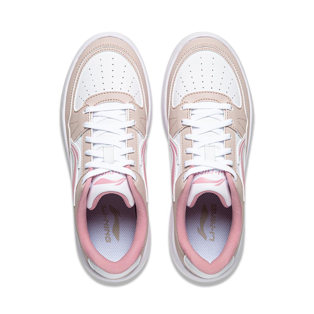 Li Ning January 1.0 Abrasion Resistant Breathable Low top Skateboard Shoes Women's Beige AGCV492-6