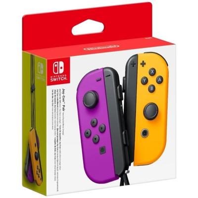 Paar neonviolette Joy-Con-Controller und; Neonorange für Nintendo Switch
