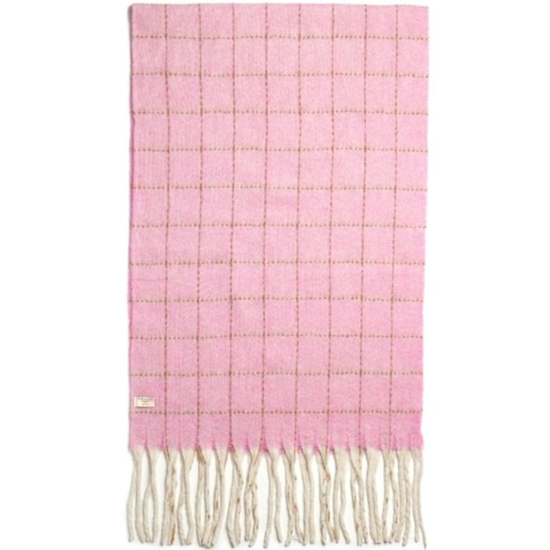 

DENTS Windowpane Check Muffler - Pale Pink FREE