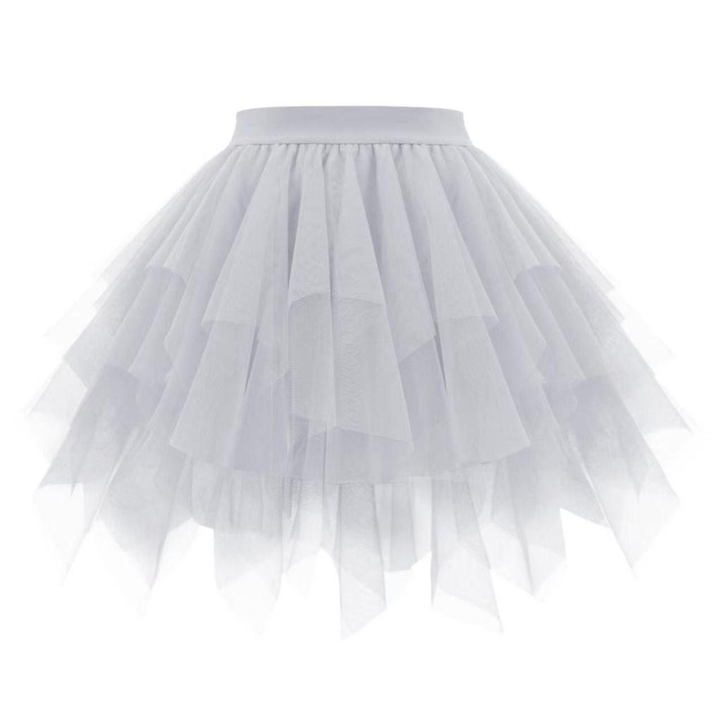 Women's Fluffy Mesh Ruffle Skirt - Short Princess Style