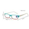 Unisex Fashion Square Frame Reading Glasses Colorful Retro Blue Light Blocking Presbyopia Glasses Trendy Eyewear