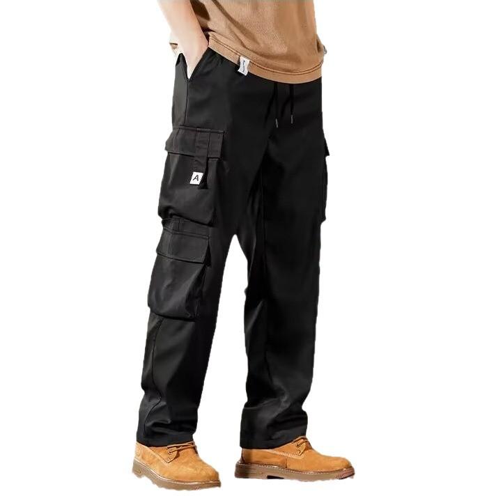 Overalls Men's Summer Thin Loose Functional Multi-Pocket Straight Casual Pants Men's Large Size Outdoor Work Pants