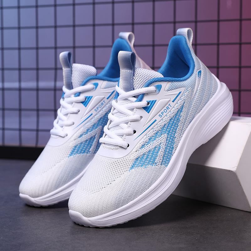 Shoes Women's Autumn New Women's Shoes Fly-woven Mesh Sneakers Breathable Casual Lightweight Soft-soled Running Shoes