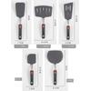 Silicone Kitchenware Set, Stainless Steel Handle Spatula, Kitchen Utensils, Cooking Spatula, Silicone Pot Spatula, 5 Types