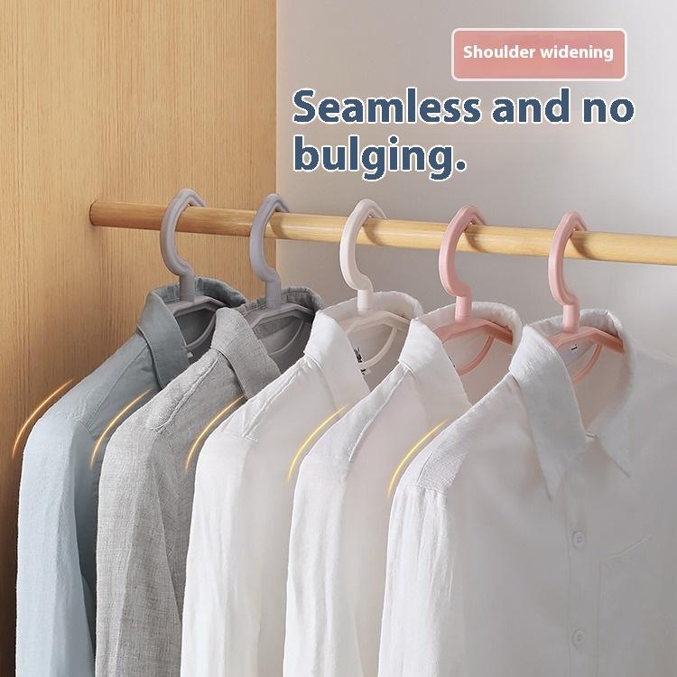 Umeraș cu umeri lați fără urme, suport îndrăzneț pentru haine de uz casnic, antiderapant, pentru adulți, din plastic îngroșat, suport pentru haine pentru studenți din cămin