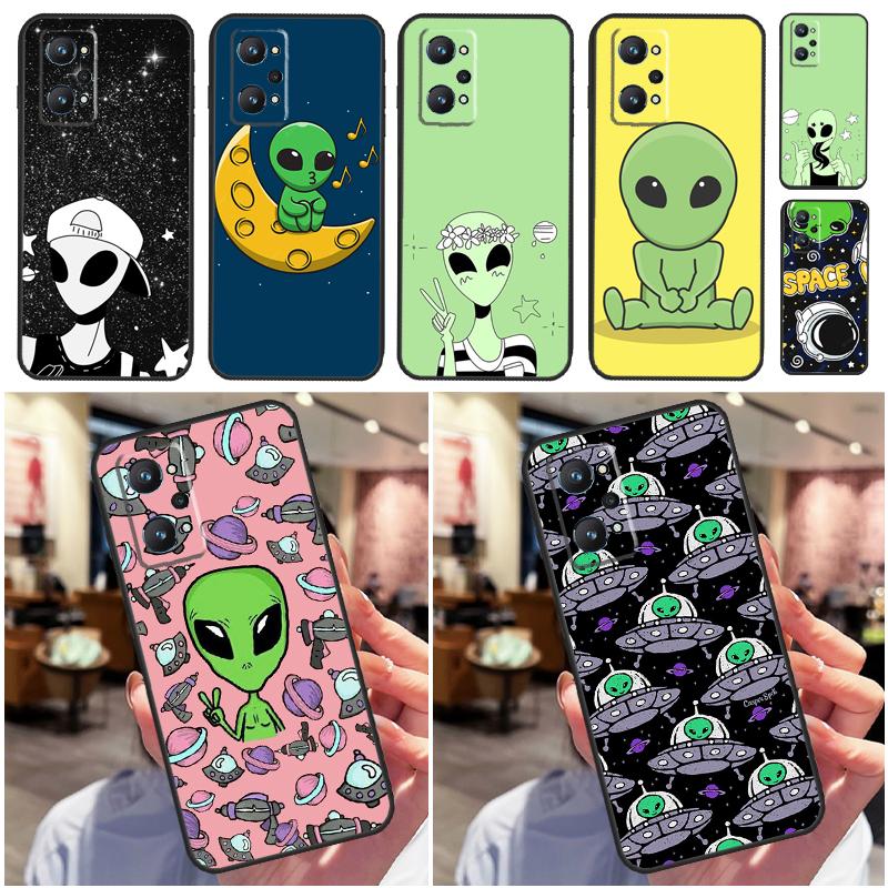 

Эстетический милый мультяшный пришелец для Realme 10 8 9 Pro Plus 8i 9i C30 C35 C21Y C25Y C11 C15 C31 GT Neo 2 3 T GT Master Case Realme GT Neo3