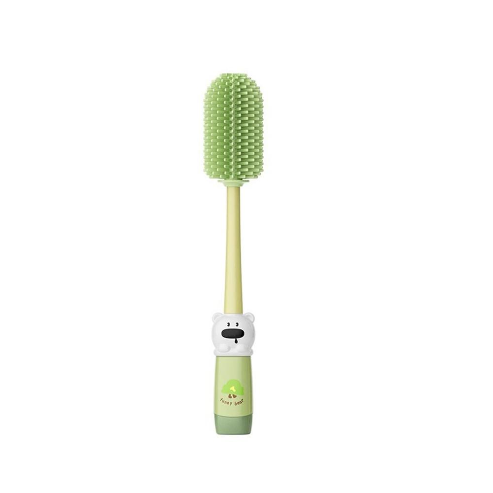 

4in1 Bottle Cleaning Brush Set Long Handle 360 Degrees Pacifier Straw Scrubber Multifunctional Glass Cup Washing Brush зелений