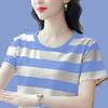 Summer Striped T-shirt Women's Short-sleeved T-shirt Clothes Loose Top
