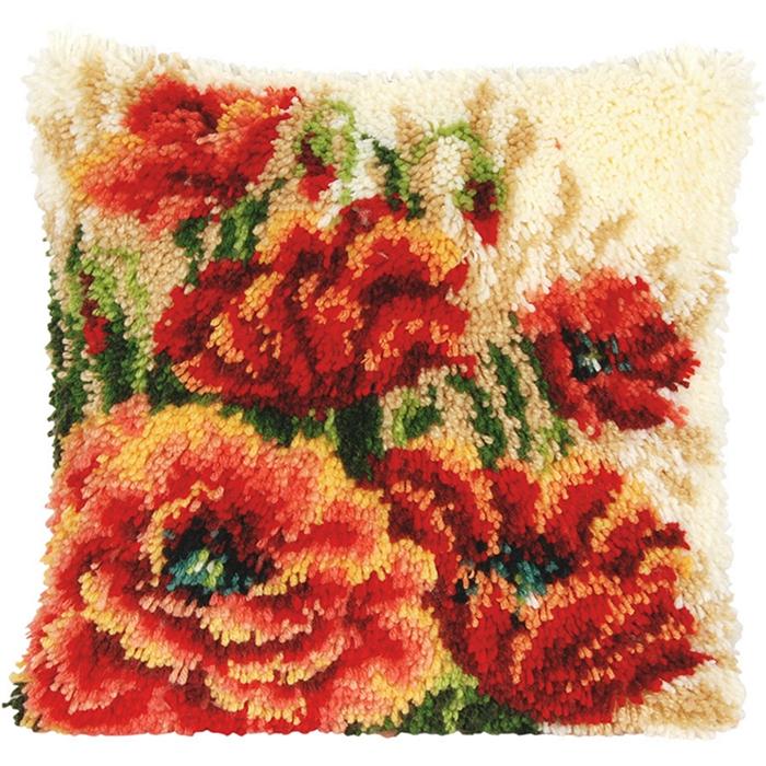 Latch Hook Rug Kits Pillowcase Flower Plants Series Pillow Material Package Handcraft Latch Hook Kits Embroidery Cushion Decor