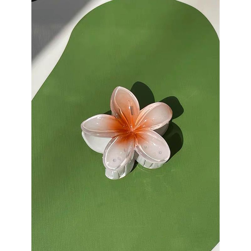 

Bloomclip Fashion Color Flowers Plumeria Rubra Grip Emijay Same Yellow Y2g Sexy Barrettes Hair Claw Flower Hairpin-Scented Orange