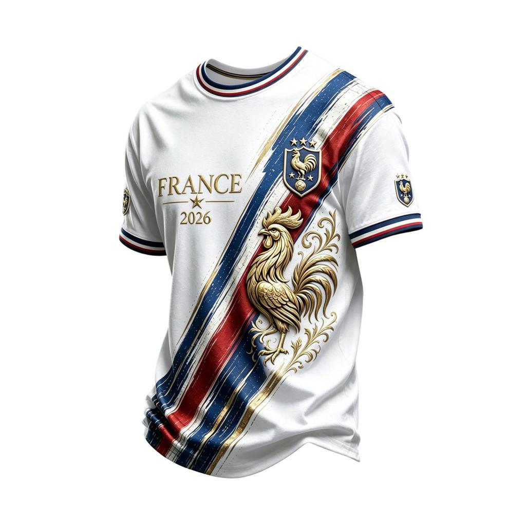 Men's Soccer Fan Support Short Sleeve Neck T-Shirt Lightweight Breathable