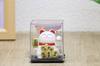 Castle Enterprise S Mini Waving Cat Set of Bulk A Delightful Japanese Souvenir for Comes In a Clear Case Maneki-neko [Oval] (White) Solar-Powered,