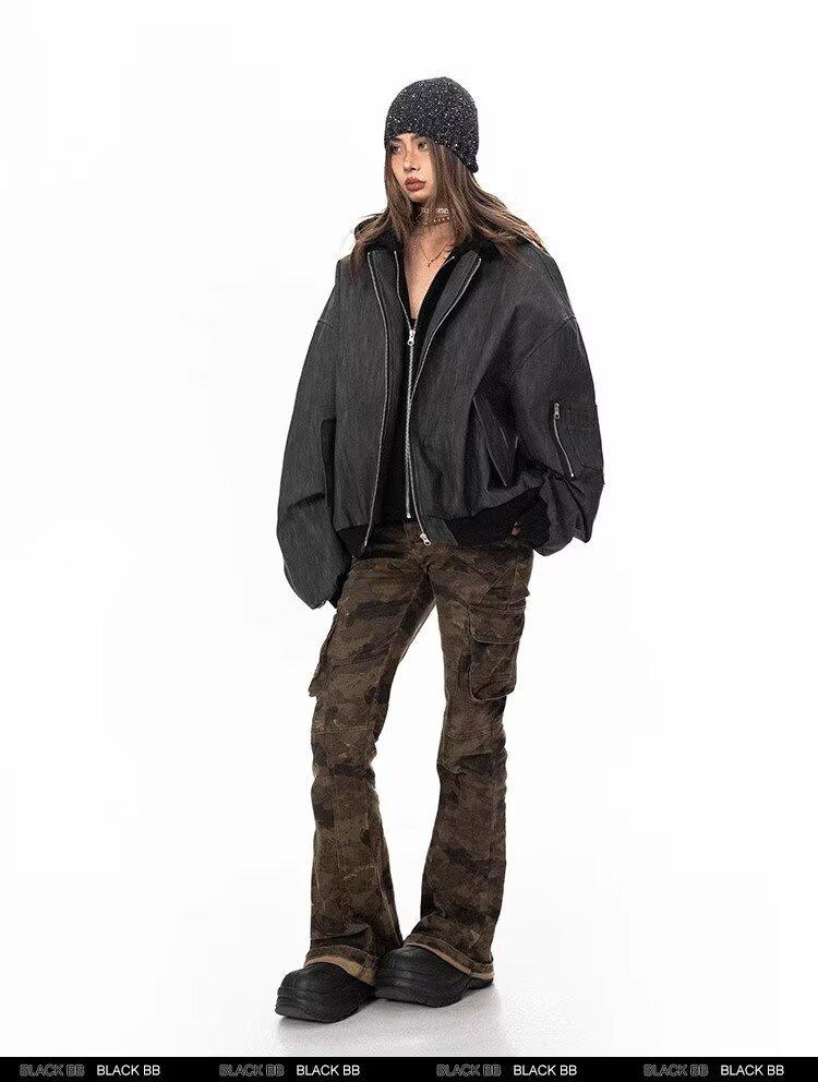 Herr 2024 Retro Amerikansk Arbetsklädesjacka - Huva Läderdesign för Vår & Höst