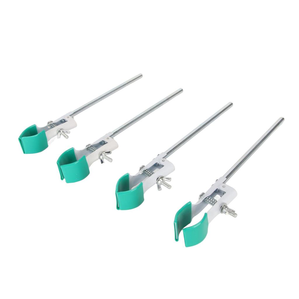 4ks Laboratorní svěrka Retort Jaw Jaw 2 prsty Nastavitelná šířka gumových čelistí Labs Clamp