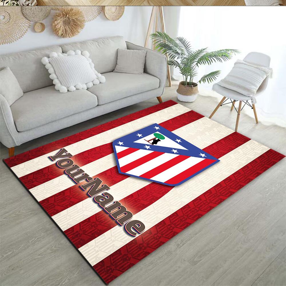 Atletico Madrid Personalized Name Carpet Suitable for Hallway Balcony Game Room Kitchen Antislip Carpet Anime Office Decor Spiritual Gift