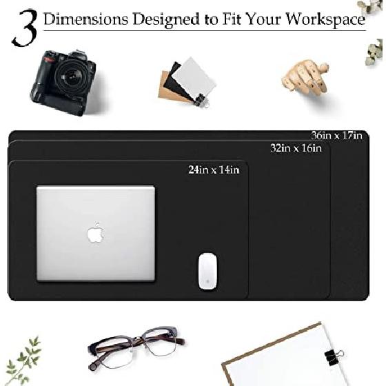 5-Color 4-Size Optional Double Sided Simple Leather Mouse Pad, Desk Pad, Office Supplies Desk Pad, Coaster