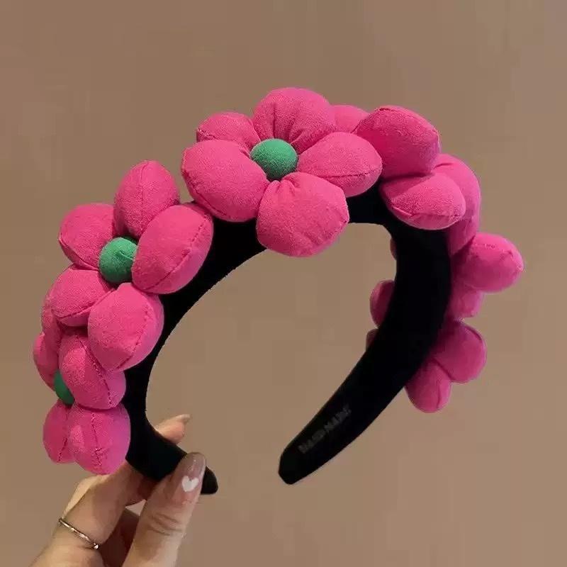 Sweet Headband Fashion Large Flower Hair Hoop Cute Rabbit Headbands for Hair Styling Girls Hair Accessories Party Holiday Gifts