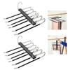 VorsiPro Trouser 6 Vertical and Horizontal Stainless Easy To for Towel Towel Hanger, Tiers, 2-Pack, Use, Non-Slip, Wrinkle-Resistant, Steel,