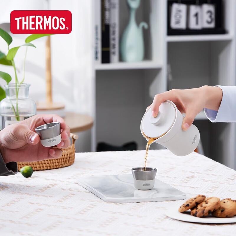 Thermos Double-Layer Portable Tea Set