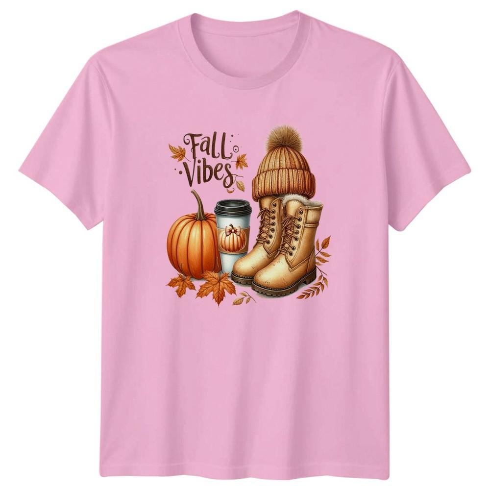 Fall Vibes Unisexs TShirt Autumn Pumpkin Spice Holiday Season